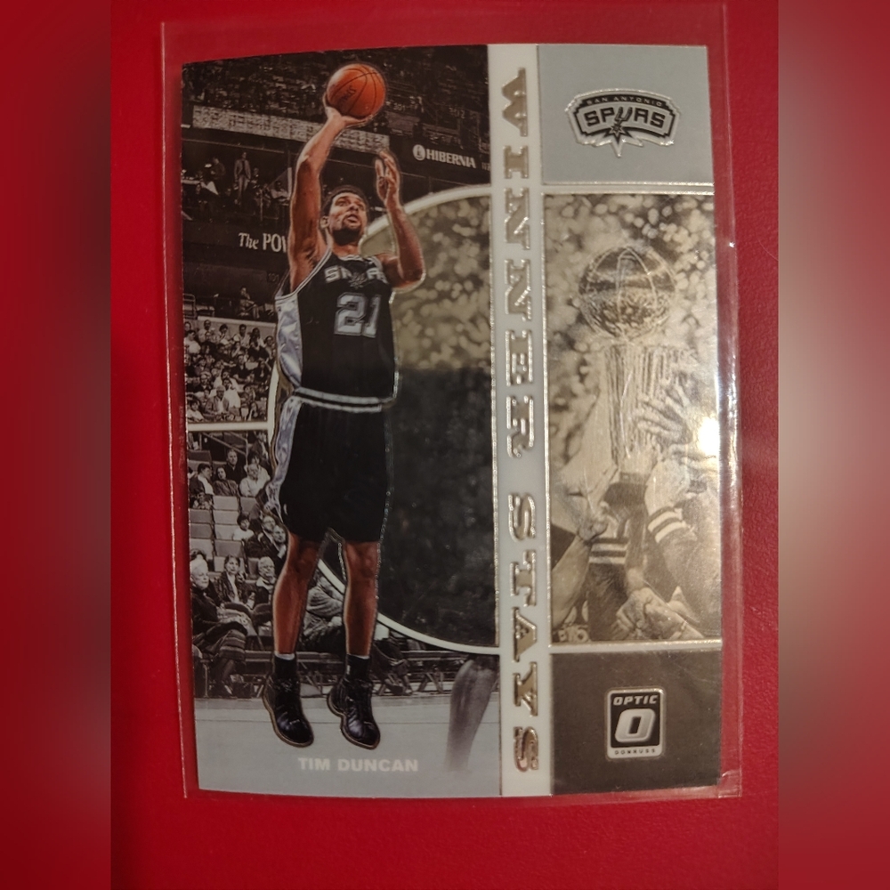Tim Duncan 2019-20 Donruss Optic Winner Stays #7  San Antonio Spurs Basketball